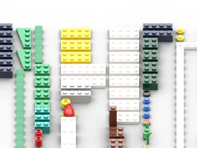 TwindBricks3D - 40484 Santa Front Yard 3D print model