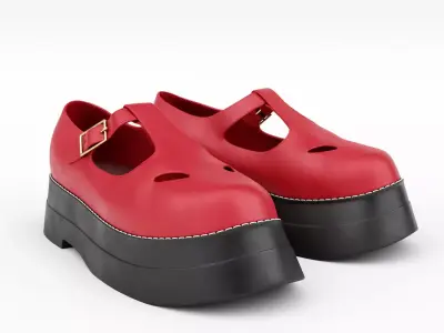 T Bar Shoes 3D model
