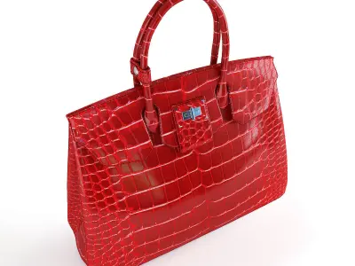  Hermes Birkin female handbags 3D model