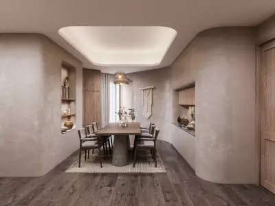 Wabi sabi Style luxury Hotel suite Design 3D model