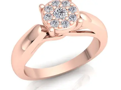 luxury Fancy Ring 58 3D print model