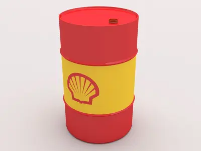 Shell Barrel Low-poly 3D model