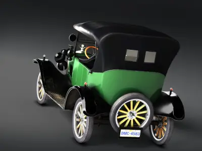 classic car 1924 3D model