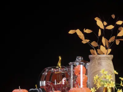 decorative set08-pupmkin decor 3D model