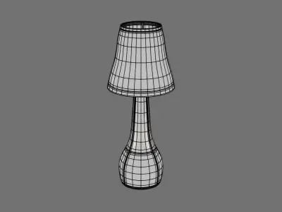 Luxury Wooden Lampshade  3D model