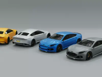 Generic Full Sports Car Pack 3D model