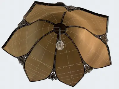 Vintage ceiling hanging lamp Low-poly 3D model