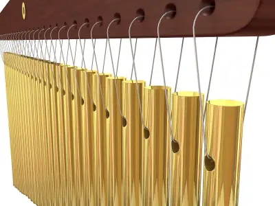 Chimes wooden xylophone 3D model
