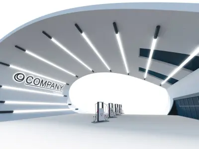 Electric Vehicle Charging Low-poly 3D model