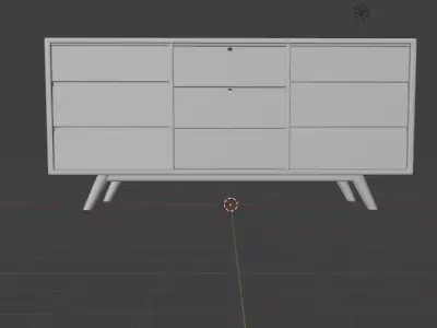 TV bench 02 3D model