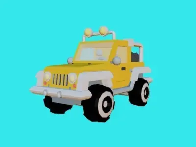 car 4x4  Low-poly 3D model