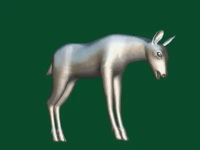 Oryx Gemsbok Calf Antelope Low-poly 3D model