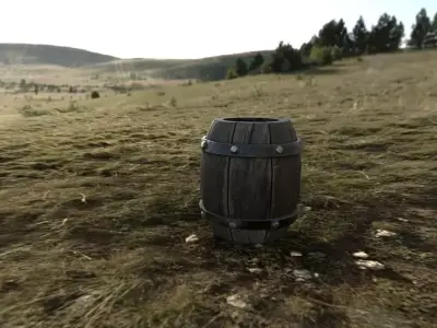 Barrel  Free low-poly 3D model