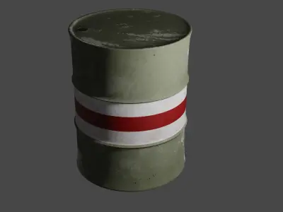 Barrel oil  Old Steel Barrel Drum  Old Barrel drum 3D model