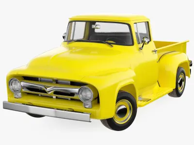 Classic Pickup Truck Rigged 3D model
