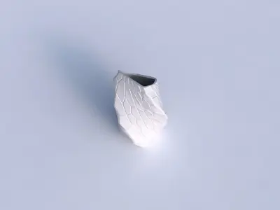 Vase twisted bent quadratic with organic cells 3D print model
