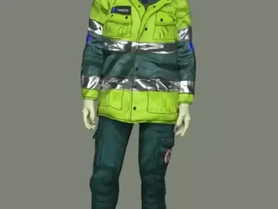 Realistic Rigged Construction Workers Man 06 Character 3D Model Low-poly 3D model