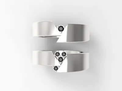 Bands ring wave model Free 3D model