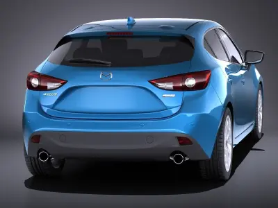 Mazda 3 Hatchback 2016 VRAY 3D model