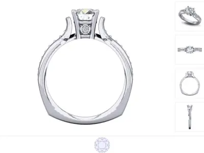 Women ring 3dm stl render detail 3D print model 7