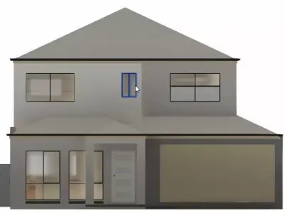 house complete revit project p5 3D model