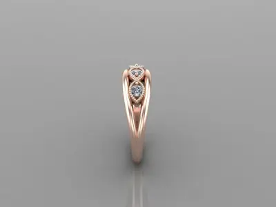 Solitaire Ring Version 1 SR59 3D model