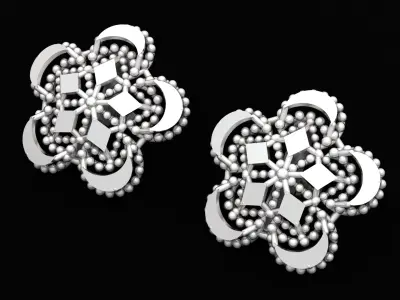 AMERICAN LUXURY EARRING 3D PRINTABLE MODEL 3D print model