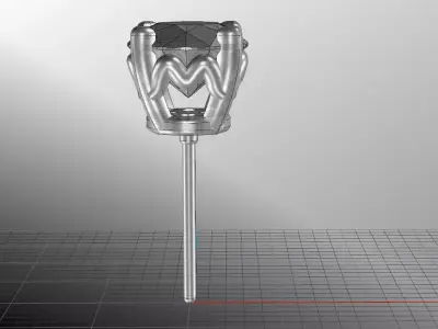 Fancy Flower Earring 3D print model