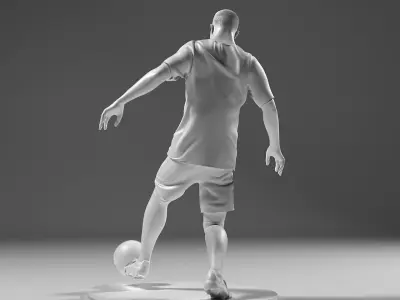 Footballer 05 Footstrike 03 Stl 3D print model