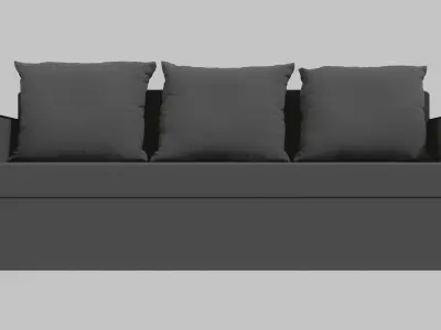 Boston sofa gray 3D model