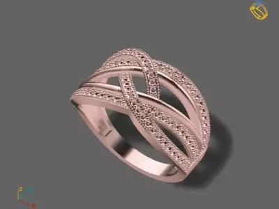 Women Stone Rings Diamond 3D print model purchase