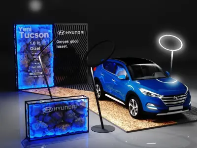 Car Display Stand for SUV 3D model