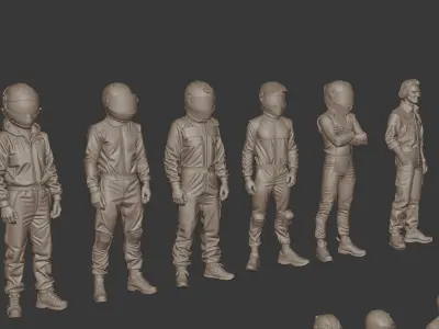 Sport race team figure  3D print model
