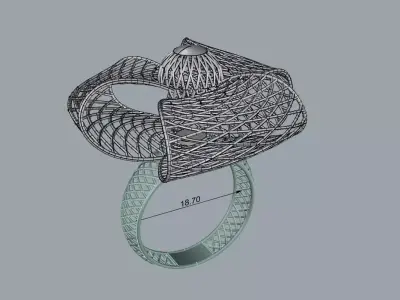 Ultra Vision Ring Gold Jewelry 3D print model purchase