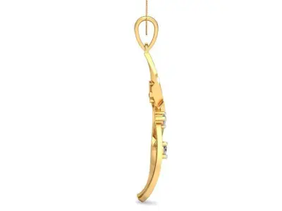 Solitaire Pendant 3dm stl FBX OBJ Render Detail 3D print model 2