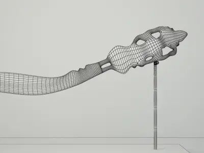 Indian Brass Letter Opener 3D model