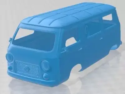 Fiat 850 Familiare Printable Body Van 3D print model