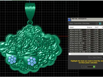 HUMAN BRAIN PENDANT 3D PRINTABLE MODEL  3D print model