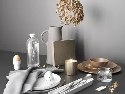 Minimalist tableware 3D model