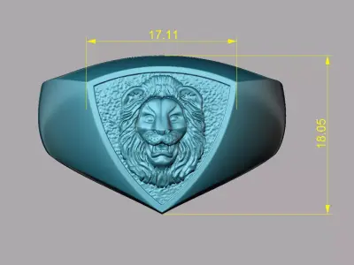 Lion ring Free 3D print model