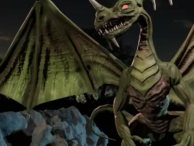 Dragon Low-poly 3D model