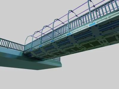 SCIFI-Bridge-Type-5 bridge with railings 3D model