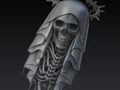 Death skull 3d stereolithography files for printing applications 3D model