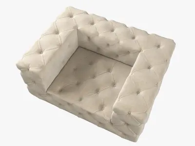 Restoration Hardware  Soho Upholstered Chair Low-poly 3D model