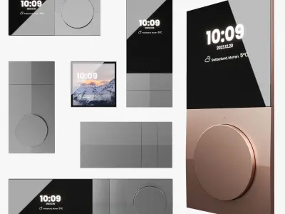 Set of switches and electronics TCL Smart Panel 3D model