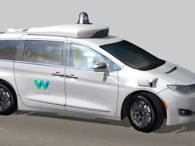Waymo self driving car Chrysler Pacifica Hybrid Low-poly 3D model