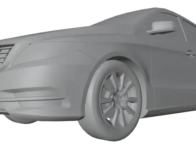 Small hatchback unbranded 3D model