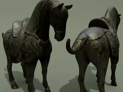 Horse Statuette S 3D model