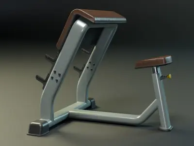 Scott Bench PBR Low-poly 3D model