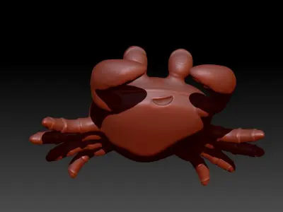 Happy Baby Crab necklace charm bracelet jewelry 3D print model